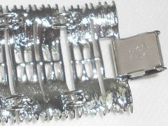 Lovely Vintage Coro Signed Silver tone Big wide Bracelet feels great on D104