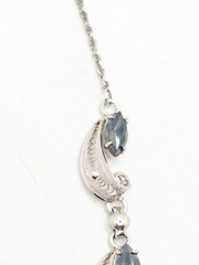 Vintage Sorrento Sterling Silver 925 Hematite Collar Necklace Choker Fine Stone