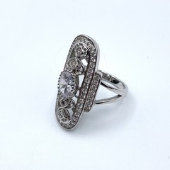 Sterling Silver ring 6.5 CZ Bella Luce Vintage Art Deco Edwardian 6gr JTV