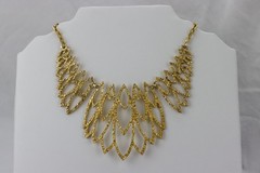 Celebrity Bib Necklace, 60s-70s, Gold Tone, Vintage, 126gr