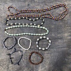 Genuine Cultured Pearl jewelry Lot Real Pearls Semi precious stones