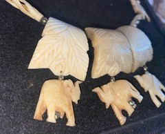 1960’s Made For USSR In India.Beautiful Necklace With Elephant.