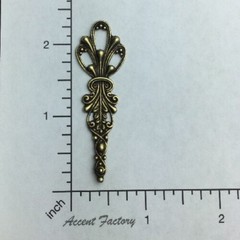 13183 Brass Oxidized Victorian Ornament Jewelry Finding