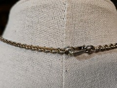 Vintage Gold Tone Rhinestone Floral Rose Link Necklace Choker – 15.5 inches