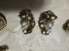 Lot Of 20 Retro Clip On Earrings with assorted Metals And Styles