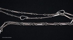 Ed Levin Sterling Silver Abstract Bocca Della Verita 22″ Necklace – RARE