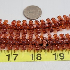 Vintage Art Deco Simulated Amber Lucite Woven Serpentine Collar Necklace 26″