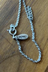 Monet 2008 Blue Enamel Silver Scroll Pendant And Chain 18”