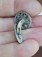 Antique Dutch Zeeuwse Knoop Cufflinks- 835 Silver Filigree Zeeland Button Sword