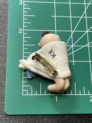 Vintage It’s A Boy Blue Polymer Clay Baby Brooch Pin