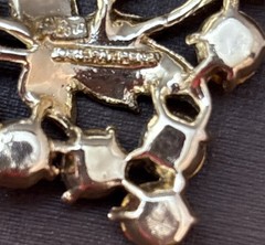 Vintage Coro Pegasus Grape Cluster Necklace Purple Amethyst Rhinestone