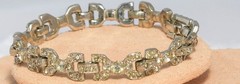 Vintage set of 2 stunning – 1920-1930’s Art Deco paste Open bow tennis bracelet