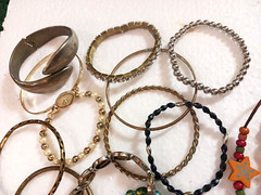 Vintage bracelets. Mixed metals. bangle, cuff, stones, beads. You get all 27