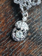 Pin Pendant Brooch GLITZY CRYSTALS Dangling Drop HUGE IMPRESSIVE GLAMOUROUS WOW!