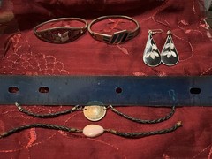 jewelry lot- “Alpaca, Mexico” & Peruvian Bracelets & Earrings