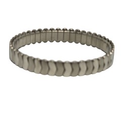 Vintage Silver Tone Stretch Bracelet Expandable Link Bracelet Retro Minimalist