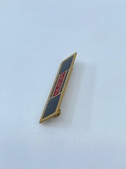 Vintage Revlon Pin Brooch Rectangle Black and Red Enamel Gold Tone