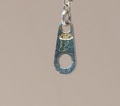 925 LATH Chevron Necklace 18in Adjustable Vermeil Gold over Sterling Silver READ