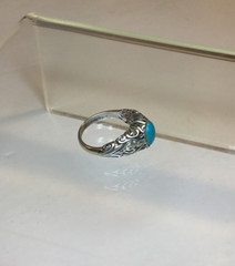 Vintage Turquoise Sterling Silver Ring, Size 5.50