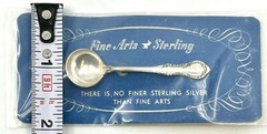 Vintage STERLING SILVER Spoon Pin Brooch Fine Arts SOUTHERN COLONIAL NOS MINT