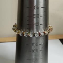 Vintage Full AB Aurora Borealis Crystal Stretch Bracelet Symmetrical Light Dark