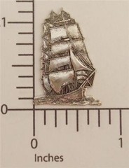 46164 Matte Silver Oxidized VictorianTall Ship Jewelry Finding