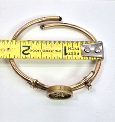 Antique Victorian Bracelet Etruscan Revival Bypass Gold Filled 5.5 In. Expands