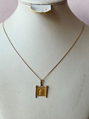 UNIQUE VINTAGE 14K TORAH 10 COMMANDMENTS MOSES PENDANT NECKLACE MADE IN ISRAEL