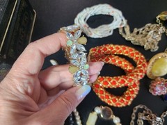 Vintage jewelry set of 36 in vintage box