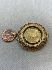 VINTAGE HANDMADE Solid 22K Yellow Gold DIKRAN THE GREAT of ARMENIA Charm Pendant
