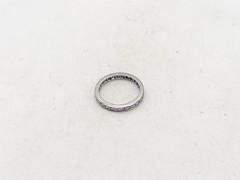 Antique 1920s $3000 1ct VS G Diamond Platinum Eternity Band Ring SZ 6