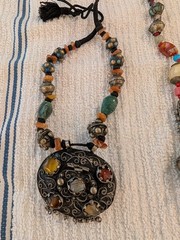 Vintage Boho Necklace Lot Tribal ethnic tibetan style lot of three