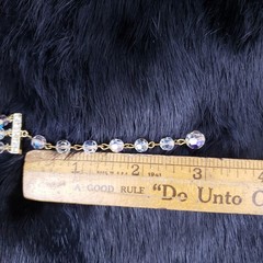 Vintage 1950s 3 Strand Aurora Borealis AB Necklace Choker Alice Caviness