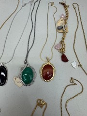 Vintage Handmade Stone Jewelry Lot. Many Necklaces and Bracelets.
