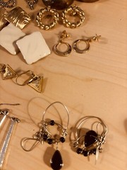 Lot 14 Gold & Silver Plate Pierce Earrings Fashion Costume Jewelry