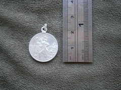 St Christopher Lightweight Aluminum Vintage Bracelet Charm Pendant