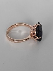 Vintage 1990-s 14 Ct Rolled Gold Sapphire Ring Size UK N US 6 3/4- Hallmarked!