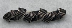 Vintage Theodor Klotz Teka Modernist 835 Silver Pin Brooch GERMANY~Twisted Rope