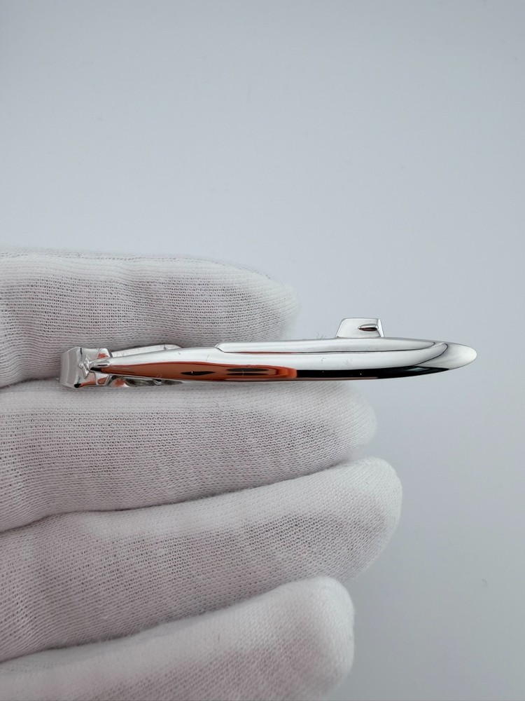 General Dynamics Silver Tone Submarine Tie Clip by Robbins Co
