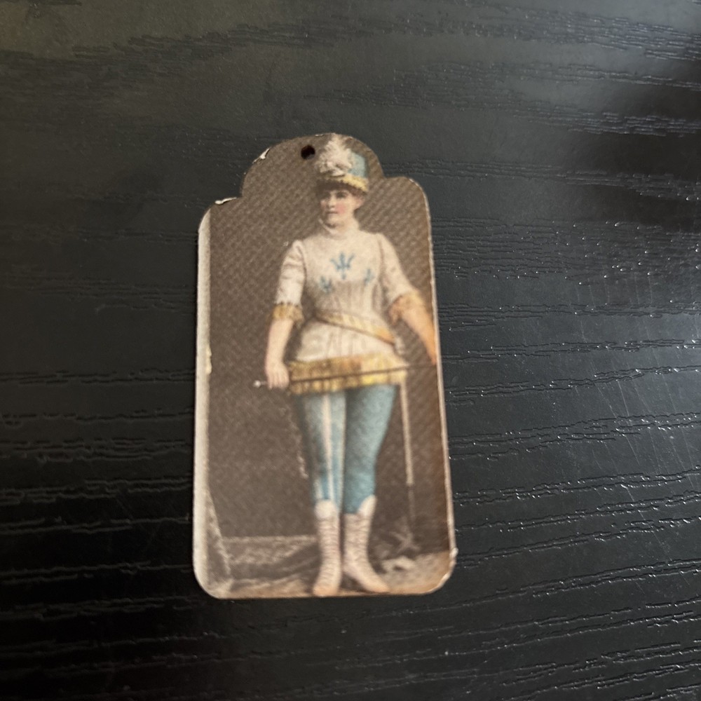 Tag Shaped Vintage Photo Handmade Pin C1