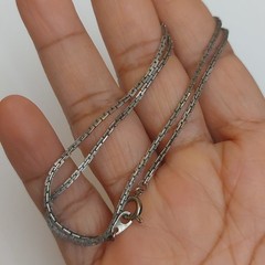 Vintage Hong Kong Fancy Links Silver Tone Choker Necklace 15.5 Inches Long