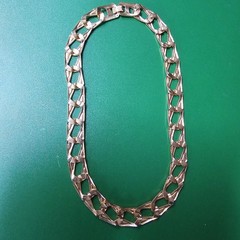 Vtg Napier Gold Tone White Enamel Chunky Curb Link Chain Collar Choker Necklace