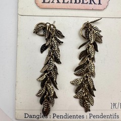 Vintage Y2k Laliberi Relic Bronze Cascading Leaf Dangle Findings Jewelry Making