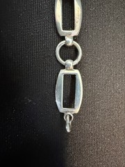 Vintage Thailand Sterling Silver Chunky Chain Link Design Bracelet 7.5″
