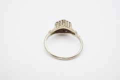 Vintage 18k White Gold Amethyst Ring Size 5.75 Art Deco
