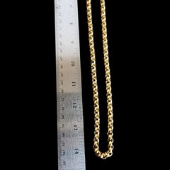 Vintage MONET Gold Tone Chunky Rolo Link Chain Necklace Classic Statement Runway