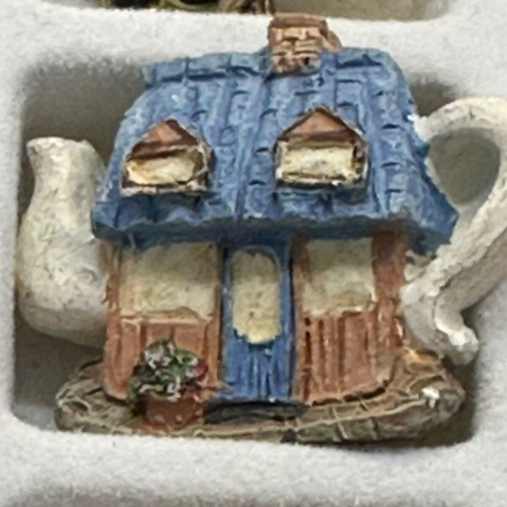 Teapot in House Shape Vintage Resin Tack Pin T-6885