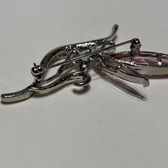 Kirks Folly Fairy Brooch Pink Wings Rhinestone Sparkly NIB