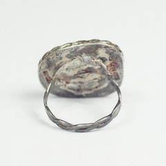 Vintage Sterling Silver Rope Edge Large Tiger’s Eye Ring Size 9.75 Braided Band