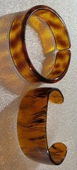 Vintage All Faux Tortoise Shell Lucite Old Plastic Bangle Cuff Bracelet Big Lot
